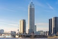 The skyline and modern buildings of Rotterdam Royalty Free Stock Photo