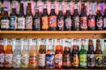 December 24, 2017 San Luis Obispo / CA / USA - Various flavors of soda drinks in a store in downtown San Luis Obispo