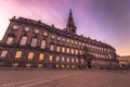 December 02, 2016: Sideview of Christianborg palace in Copenhagen, Denmark