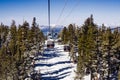 December 26, 2018 South Lake Tahoe / CA / USA - Heavenly ski resort Gondolas on a sunny day