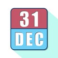 december 31st. Day 31of month,Simple calendar icon on white background. Planning. Time management. Set of calendar icons for web Royalty Free Stock Photo