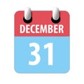 december 31st. Day 31of month,Simple calendar icon on white background. Planning. Time management. Set of calendar icons for web Royalty Free Stock Photo