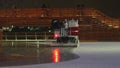 02 December 2023 St. Petersburg Russia. Ice rink resurfacer vehicle resurface machine outdoor