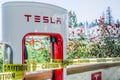 New Tesla charging station Royalty Free Stock Photo