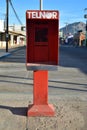 Old technology empty telephone booth San Felipe, Baja, Mexico Royalty Free Stock Photo