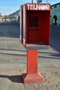 Old technology empty telephone booth San Felipe, Baja, Mexico Royalty Free Stock Photo