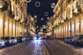 View of a main street of Turin