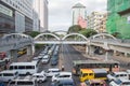 16 December 2016 Traffic jam on the road in yangon city, myanmar.yangon is old capital city of myanmar there is fomous place for