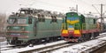 December 20, 2018 Ukraine, Bucha: The electric train stands at the railway station
