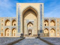 Uzbekistan, Bukhara. Central Asia. Ulugbek Madrasah is the oldest of the three madrassas built by the grandson of Amir Temur - Ulu