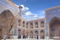 December 2018, Uzbekistan, Samarkand, Registan Square, Madrasa Sherdor `Resident of the Lions` Royalty Free Stock Photo