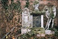 Angel of Grief or Weeping Angel in Old Cemetery