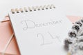 december 24 write on the pink bift box Royalty Free Stock Photo