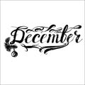 December& x27;s months lettering vector
