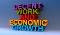 Decent work and economic growth on blue