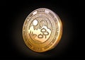 Decentraland - Cryptocurrency Coin. 3D rendering Royalty Free Stock Photo