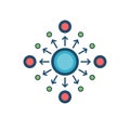 Decentralization Flat Vector Icon