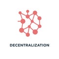 decentralization icon. decentralized system concept symbol desig Royalty Free Stock Photo