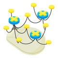 Decentralization icon isometric vector. Decentralization symbol and comp mouse Royalty Free Stock Photo