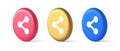 Decentralize compound connection encrypted network button cyberspace management 3d circle icon
