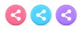Decentralize compound connection encrypted network button cyberspace management 3d circle icon