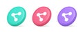 Decentralize compound connection encrypted network button cyberspace management 3d isometric circle icon