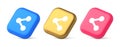 Decentralize compound connection encrypted network button cyberspace management 3d isometric icon