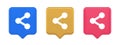 Decentralize compound connection encrypted network button cyberspace management 3d speech bubble icon