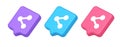Decentralize compound connection encrypted network button cyberspace management 3d speech bubble isometric icon