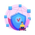 Decentralized application abstract concept vector illustration.