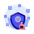 Decentralized application abstract concept vector illustration.