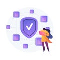 Decentralized application abstract concept vector illustration.