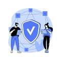 Decentralized application abstract concept vector illustration.