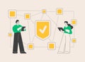 Decentralized application abstract concept vector illustration.