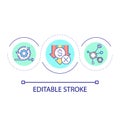 Decentralized blockchain network loop concept icon Royalty Free Stock Photo