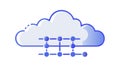 Decentralized Cloud Data Network Vector, vector design Generative AI Royalty Free Stock Photo
