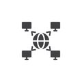 Decentralized database vector icon