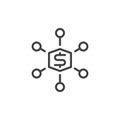 Decentralized Finance line icon