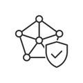 Decentralized Icon - Centralized Icon - Security Icon Royalty Free Stock Photo