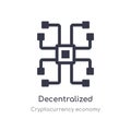 decentralized icon. isolated decentralized icon vector illustration from cryptocurrency economy collection. editable sing symbol