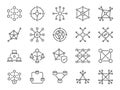 Decentralized icon set. It included centralization, Decentralization, and more icons. Editable Vector Stroke. Royalty Free Stock Photo