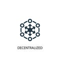 Decentralized icon. Simple element