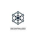 Decentralized icon. Simple element