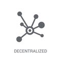 Decentralized icon. Trendy Decentralized logo concept on white b