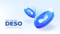 Decentralized Social DESO coin cryptocurrency concept banner background Royalty Free Stock Photo