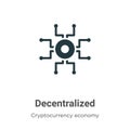 Decentralized vector icon on white background. Flat vector decentralized icon symbol sign from modern cryptocurrency economy and