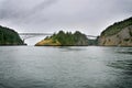 Deception Pass Bridge in Washington State. Royalty Free Stock Photo