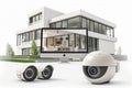 Decibel-sensitive CCTV monitoring real estate with camera operators ensures security by employing pet-compatible sensors and netwo
