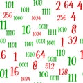 Decimal code Seamless pattern. Programming pattern, Algebra and geometry, calculations Royalty Free Stock Photo