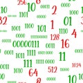 Decimal code Seamless pattern. Programming pattern, Algebra and geometry, calculations Royalty Free Stock Photo